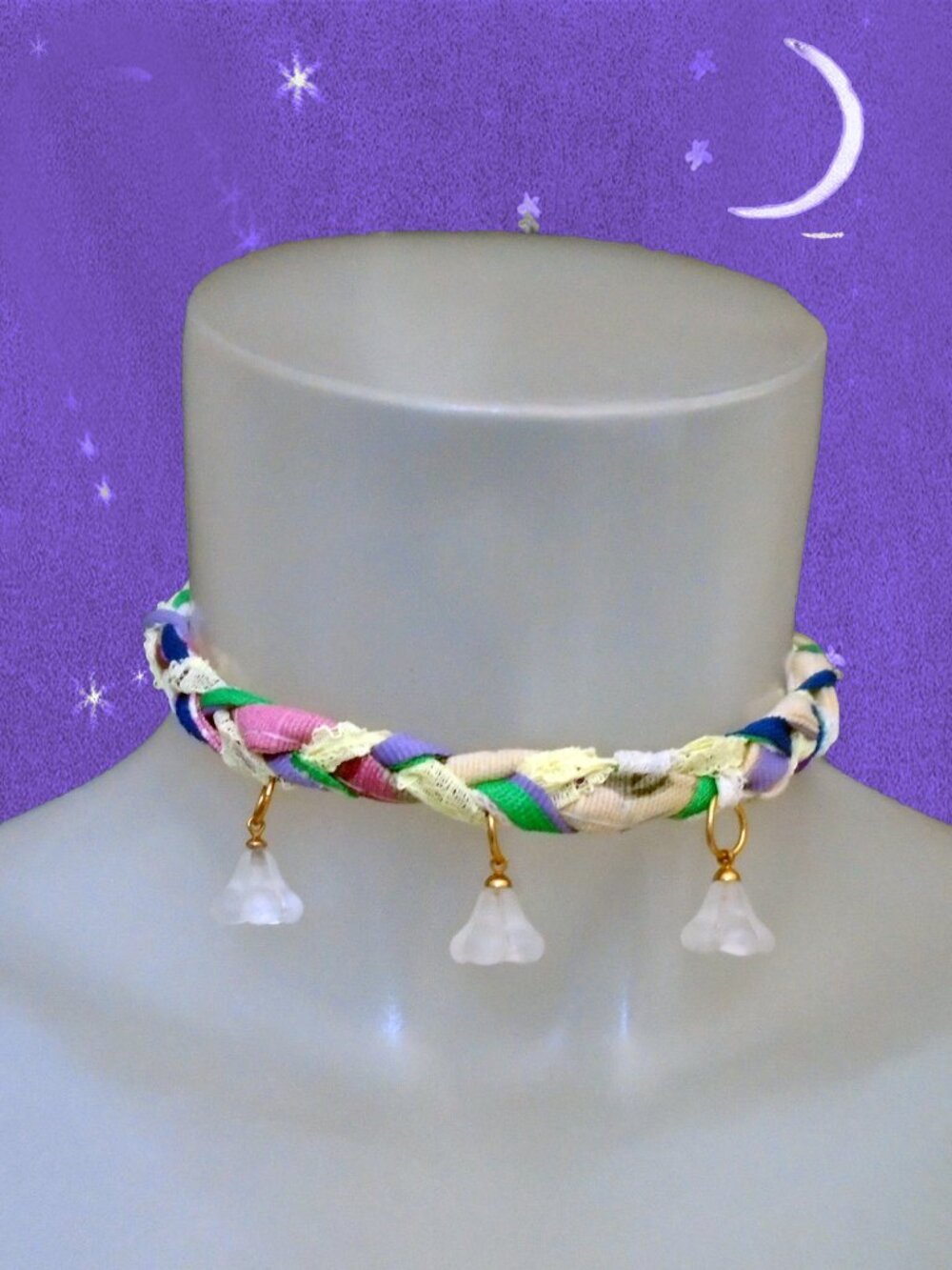 Fabric Choker Primitive Shabby OOAK Small & Guaranteed to Choke